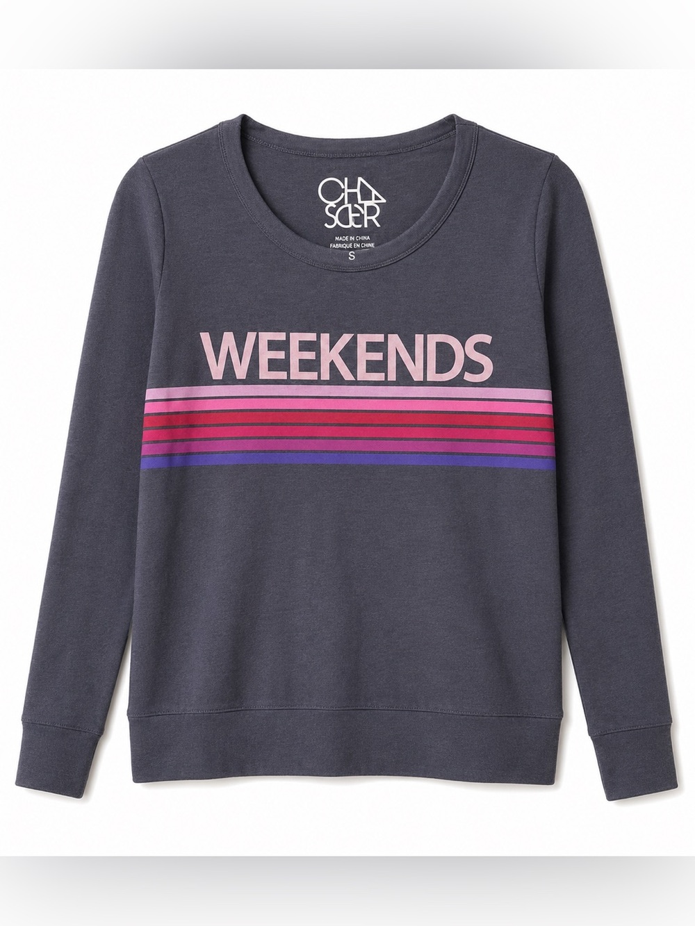 Chaser NWT Weekends Graphic Pullover- S